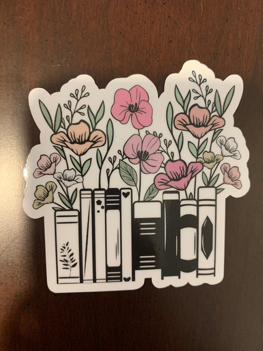 Book and Flower Sticker