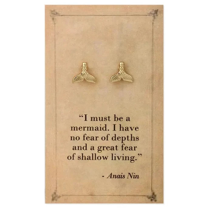 Mermaid Tail Post Earrings